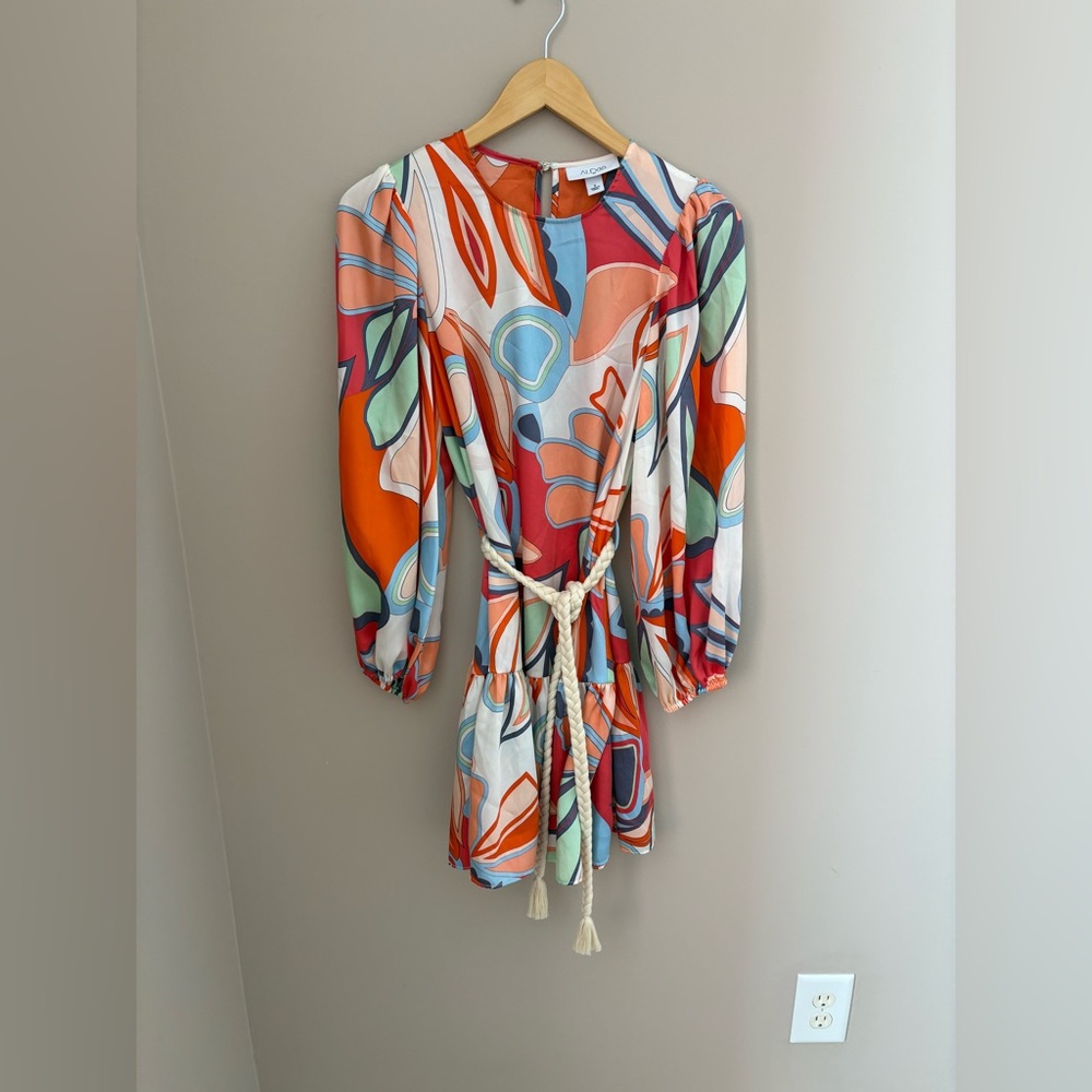 Alexis Multicolor Long Sleeve Dress Size Small - Picture 2 of 4